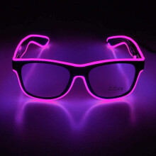 Occhiali a LED, occhiali luminosi con 4 modalità, luci LED al neon con filo EL e USB, occhiali da sole per feste in discoteca.
