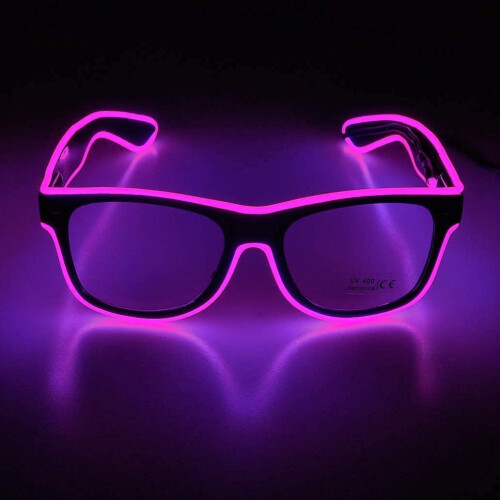 Γυαλιά LED, Φωτιζόμενα γυαλιά με 4 λειτουργίες Neon El Wire LED USB Φωτιζόμενα γυαλιά ηλίου