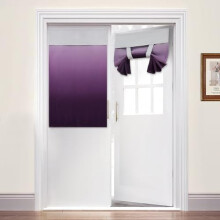 Rideaux de porte occultants violet ombré, 66 x 107 cm, thermiques et isolants, à nouer ou à enrouler, pour petite fenêtre de cuisine,