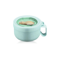 1 bol à ramen pour micro-ondes, tasse à soupe instantanée avec couvercle, grand bol à soupe avec poignées, compatible lave-vaisselle, récipient