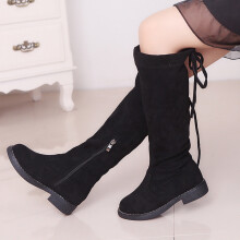 Ediodpoh Girls Shoes Suede Boots Shoes Fashion Non Breathable Women Boots Girls Boots Black 11.5