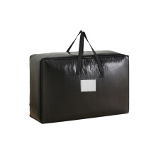 Sac de rangement robuste avec poignées renforcées – Très grand sac fourre-tout pour vêtements, linge de lit, jouets ; fermeture à double