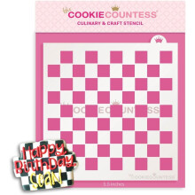 Cookie Countess checkerboard pattern stencil