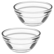 Lot de 2 bols à dessert en verre, plats à apéritif, salades de fruits, petits bols à riz au lait