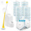Disposable Toilet Brush Set with 40 Refills & Wall Mount 1
