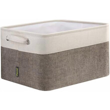 Lot de 1 panier de rangement en tissu pour étagères, paniers de rangement en lin pour organiser, paniers décoratifs pour vêtements, maison