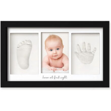 Kit per impronte di mani e piedi di neonato con cornice in legno