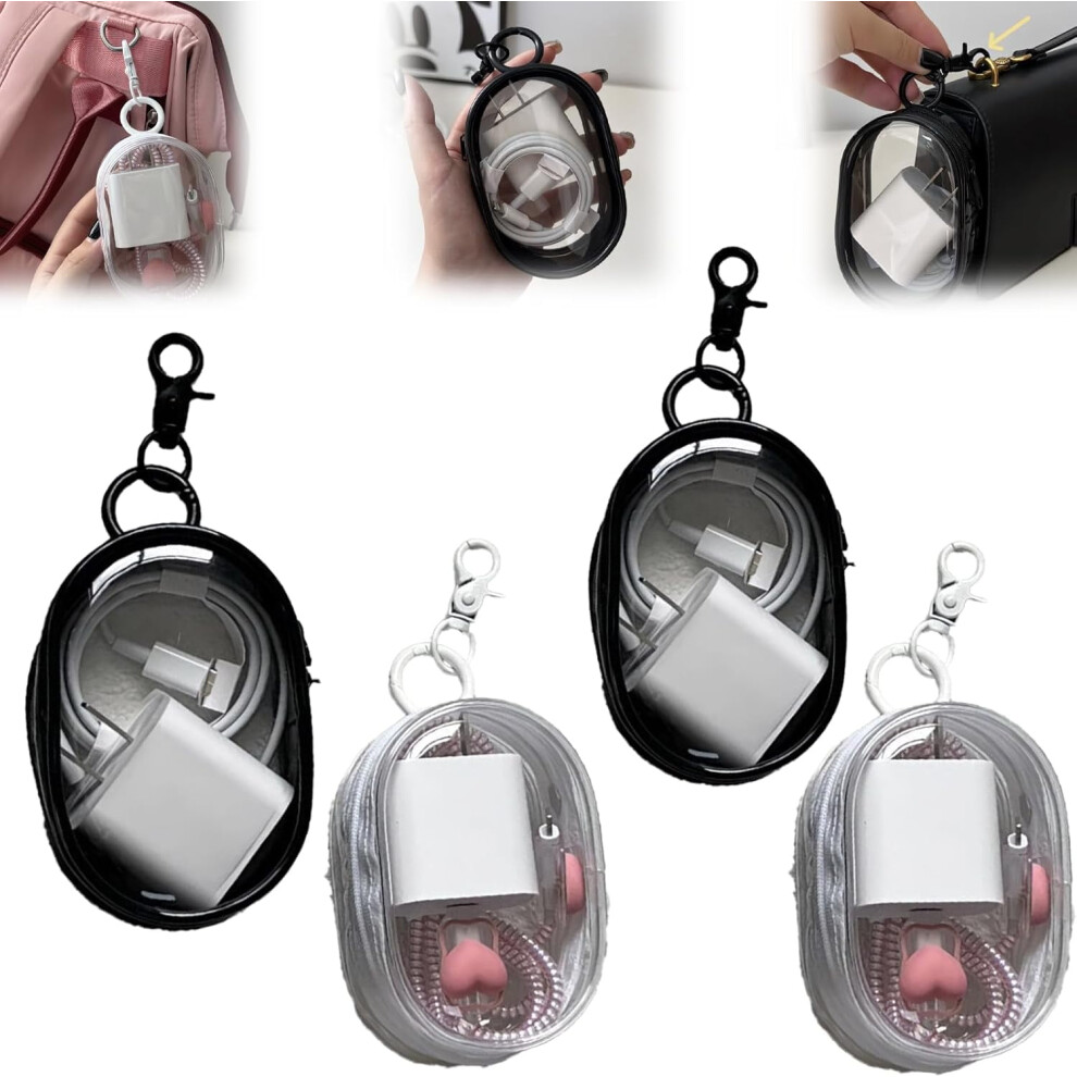Mobile Phone Charger Organizer Bag Clear Hard Shell 9558830422512
