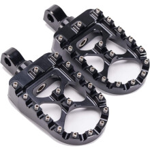 Pedane larghe CNC girevoli a 360 stile MX Chopper Bobber per Harley Dyna Sportster Fatboy Iron883, nere