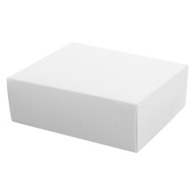 Weiße Geschenkbox aus Papier, 11,5 x 9,5 x 3,8 cm