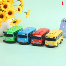 4 ks Tayo Malý autobus Kreslené autíčko s naťahovacím mechanizmom Hračka Sada pre deti Vzdelávací darček