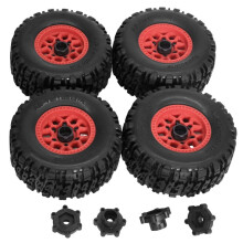 RC Car Tires 4pcs 110mm Rubber Tire Tyre for 12MM Replacmenet for HSP HPI Off-Road Vehicle RC Car Red