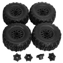 RC Car Tires 4pcs 110mm Rubber Tire Tyre for 12MM Replacmenet for HSP HPI Off-Road Vehicle RC Car Black
