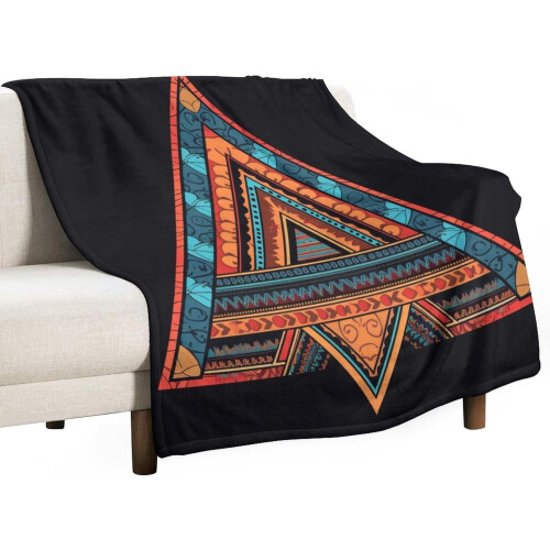 Rustic Southwest Red Brown Flannel Throw Blanket 40x50 in