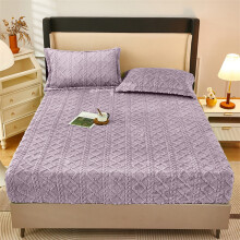 Drap-housse en flanelle à moins de 5 $ ! Couvre-lit d'hiver, protège-matelas, taille Queen, violet