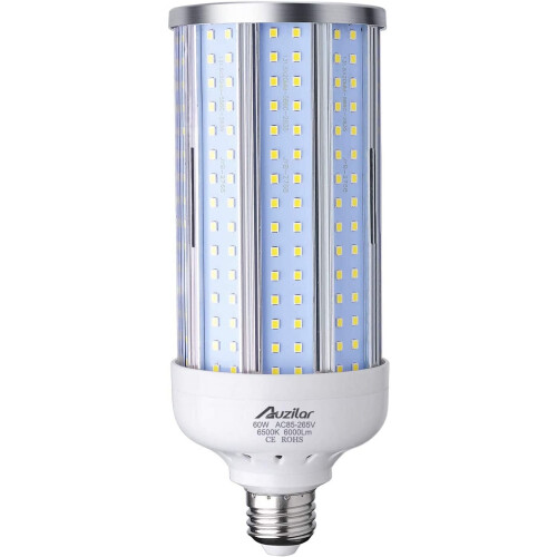 Λαμπτήρας LED JINYUN60W, E26, 6000lm, 6500K, Συμβατός με 85V-265V, για γκαράζ, αχυρώνα, εργαστήριο, 1