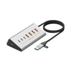 USB 3.2 10Gbps Hub USB Docking Station Type C Splitter Multi 7 for PC Laptop Data Transfer Charging Dock