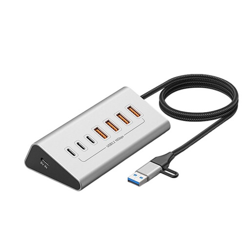 USB 3.2 10Gbps Hub USB Docking Station Type C Splitter Multi 7   for PC Laptop Data Transfer Charging Dock