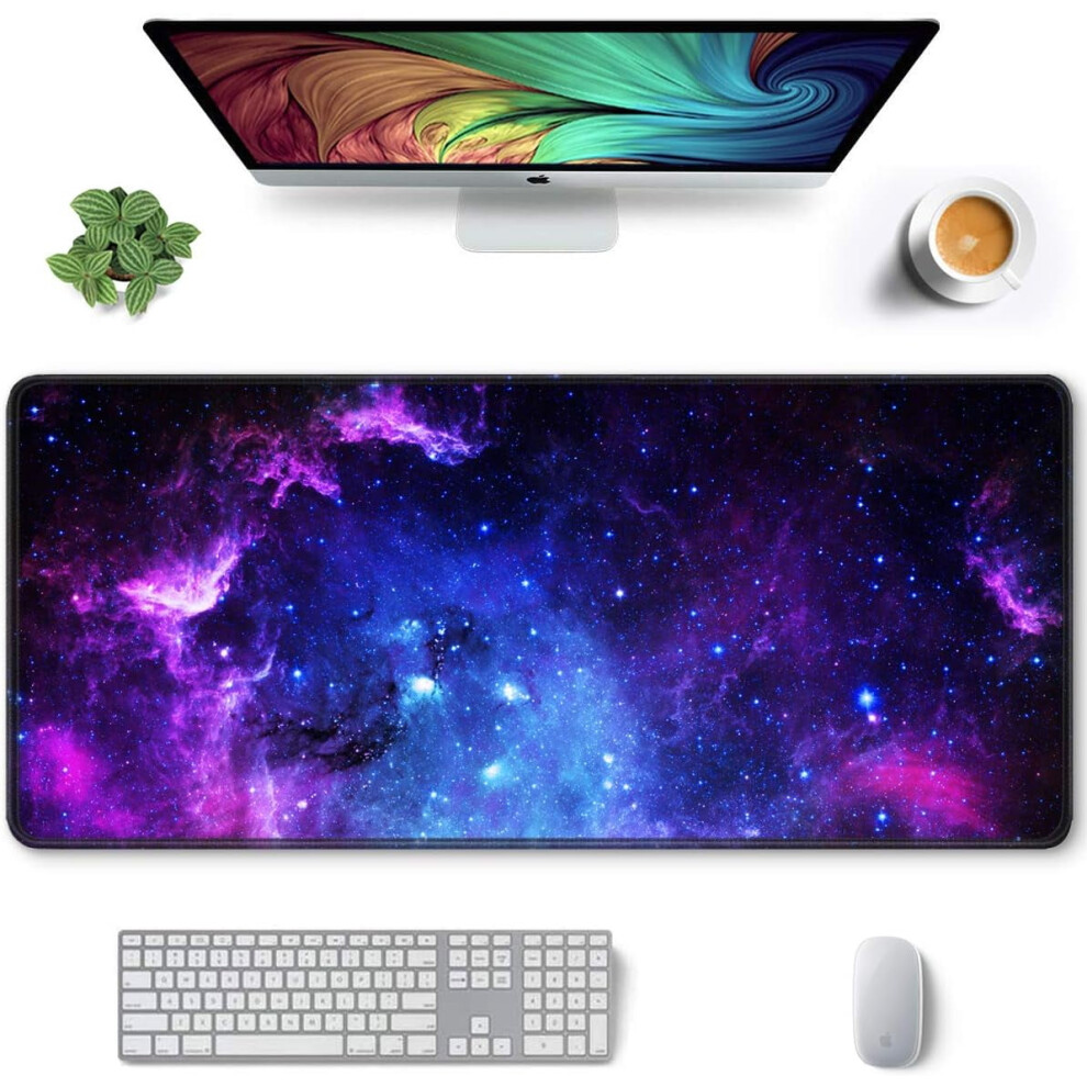 Xxl Gaming Mouse Pad 35.4"X15.7", Waterproof, Non-Slip, Stitched Edges, Galaxy Design Â Compatible With All Mice 9329345060069