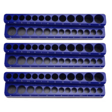 3 ST. Professionell Magnetisk Hylshållare med 1/4" Tums Fäste, Metrisk/Hylshållare, Förvaring, Installationsverktyg, Blå