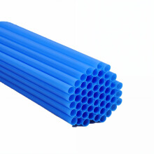 100 Canudos Descartáveis de Plástico Resistente, Canudos Clássicos Retos para Bebidas, Azul