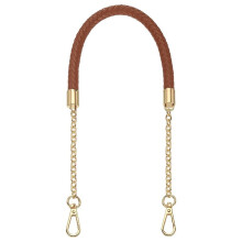 PU Leather Chain Purse Strap, Braided Purse Handle Replacement for Handbags Underarm Bag