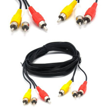 RCA 10FT Audio/Video Composite Cable DVD/VCR/SAT Yellow/White/red Connectors 3 Male To 3 Male