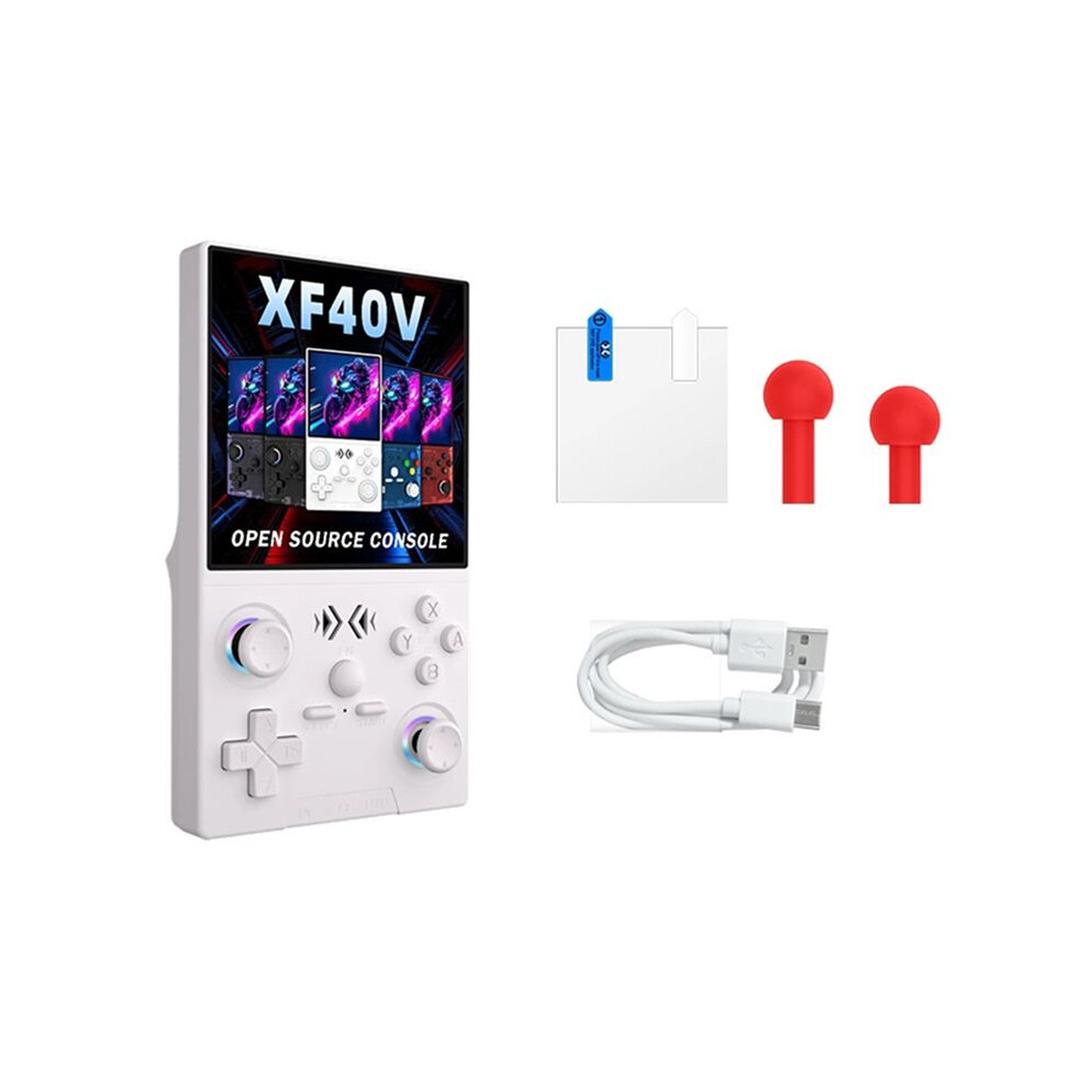 Xf40v Retro Handheld Game Console 4.0 Inch Ips Screen Wifi Retro Gaming Console Linux System 128G Arcade White 4713933425029
