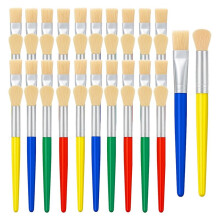 48 Pcs Kids Paint Brushes Set for Acrylic, Oil, Watercolor & Washable Paints