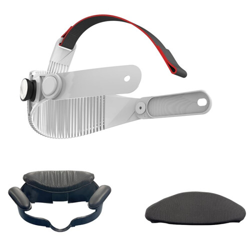 For Quest 3S Soft Rubber  Strap+Open Support Face Mask,Quick Release VR  Strap for Meta Quest 3 Accessory White