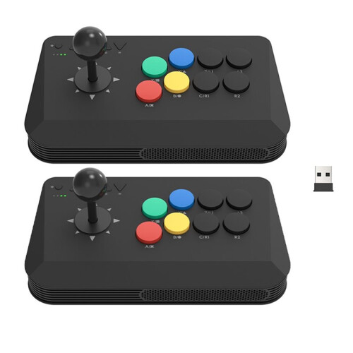 Data Frog Y3AMAX-BK2PA Joystick Arcade Stick Wireless Universale per Giochi di Combattimento Multi-Sistema per PC per Android I0S Linux