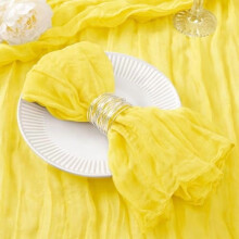 30-Pack Lemon Yellow Cheesecloth Napkins, 21x21", Compatible with Christmas, Wedding, Baby Shower & Party Use