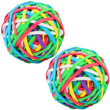 ADXCO2Pack Lot de 300 élastiques colorés, pelote élastique extensible pour organiser vos documents au bureau ou à la maison.