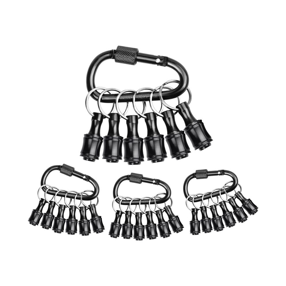 24Pcs Keychain Bit Holder,Hex Drill Bit Holder For Impact Driver Drill Bit,Screwdriver Bit Holders For Tools And Gifts 4713694658803