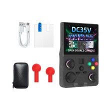 DC35V Retro Handheld Game Console 128G 3,5 Inch IPS Scherm Draagbare Pocket Videospeler Ondersteunt 30+ Emulators Zwart