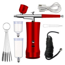 Kit Aerografo Elettrico con Compressore, Set Aerografo Senza Fili, Set Aerografo Portatile per Trucco, Pittura, Decorazione di Torte B