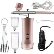 Elektrische Airbrushset met Compressor, Draadloze Airbrushset, Draagbare Airbrushset voor Make-, Schilderen en Taartdecoratie C
