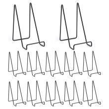 12er-Pack 15 cm Tellerständer für Präsentationszwecke, Buchständer, Dekorativer Tellerständer Aus Schwarzem Metall, Kleine Staffeleien für