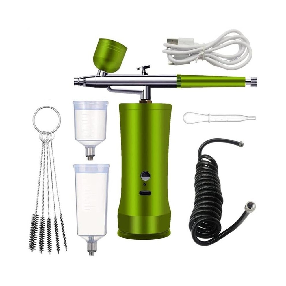 Tlily Electric Airbrush Kit With Compressor, Cordless Air Brush Set, Handheld Airbrush Set For Makeup, Painting, Cake Decor D