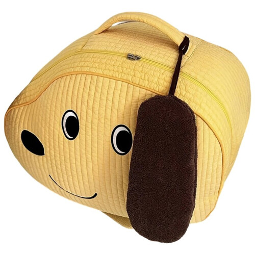Cute Puppy Quilt & Storage Bag - Multi-Use Organizer with Handle, Perfect for Moms. Polyester. A