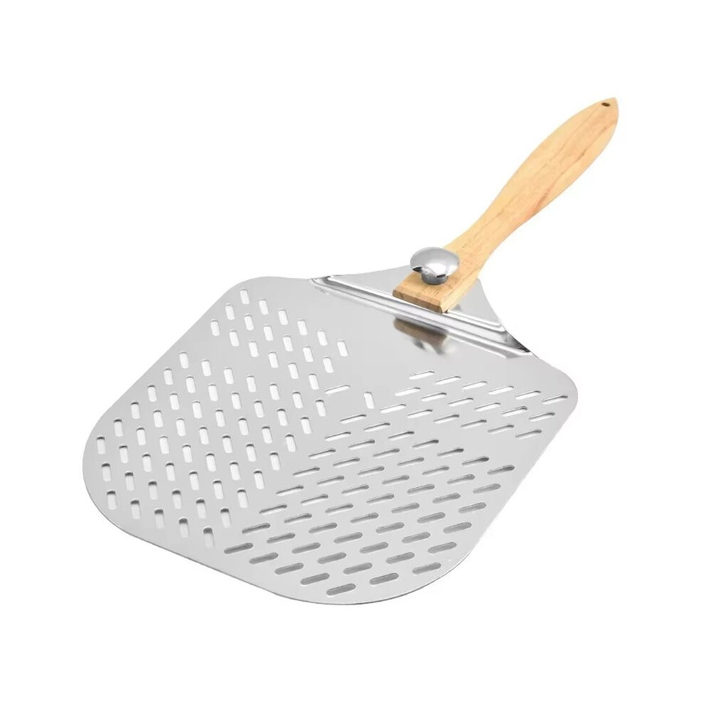 Pizza Peels Aluminium Pizza Paddle Spatula Weight Pizza Shovel Reusable Handle Non-Stick Perforated Pizza Shovel Light