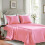 Ensemble de draps en satin rose 4 pièces 3