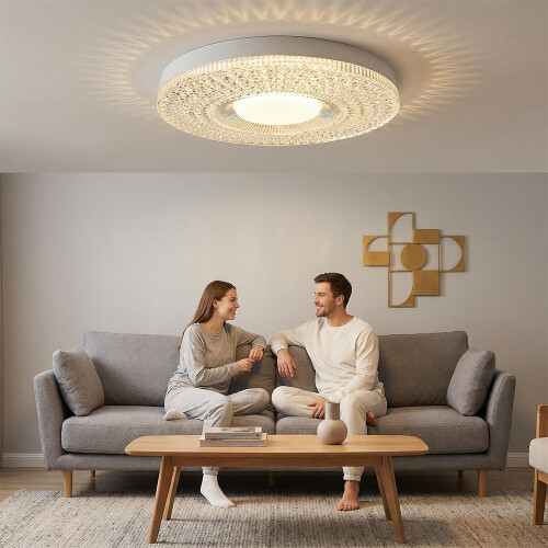 Modern Crystal LED Ceiling Light 40W  Screw Three color 2