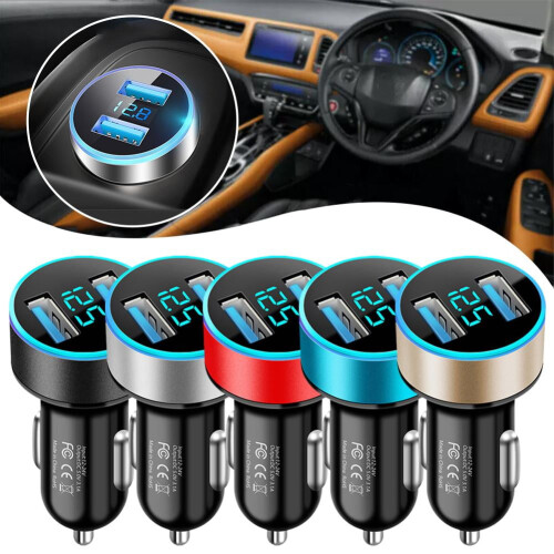 Car Cigarette Lighter Socket Splitter Plug Fast 3'1A Smart Dual USB Adapter 1