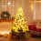 6-Ft Pre-Lit Hinged Artificial Christmas Tree with 11 Modes - White 7