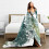Watercolour Grey Fir Tree Forest Throw Blanket 3