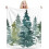 Watercolour Grey Fir Tree Forest Throw Blanket 5