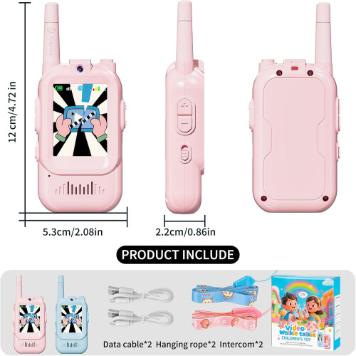 Παιδικό βιντεο-walkie talkie με 2 κάμερες HD USB-C 1