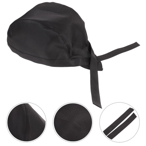 Toque de chef noire, taille unique 2