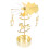 Golden Iron Candlestick Holder – 13 cm, Decorative & 5